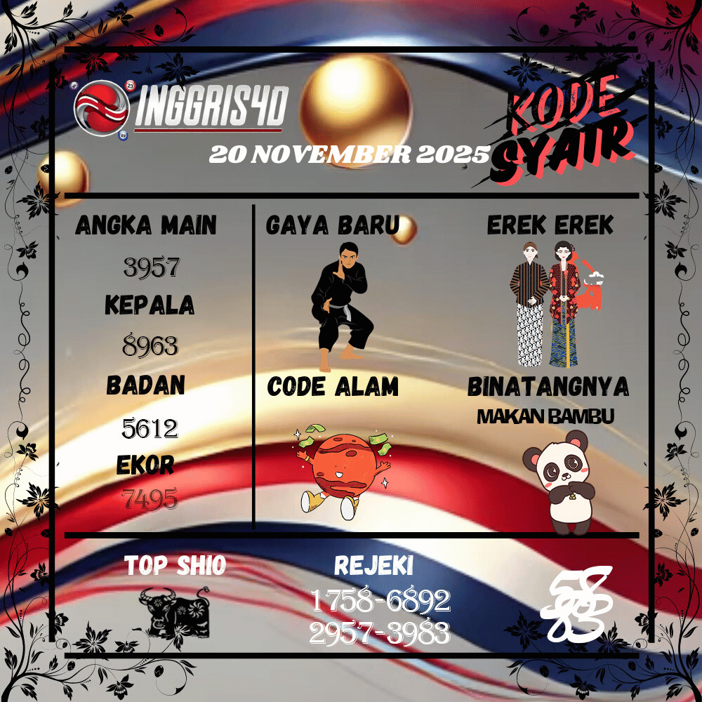 Kode Syair Inggris4D Pools - November Pools