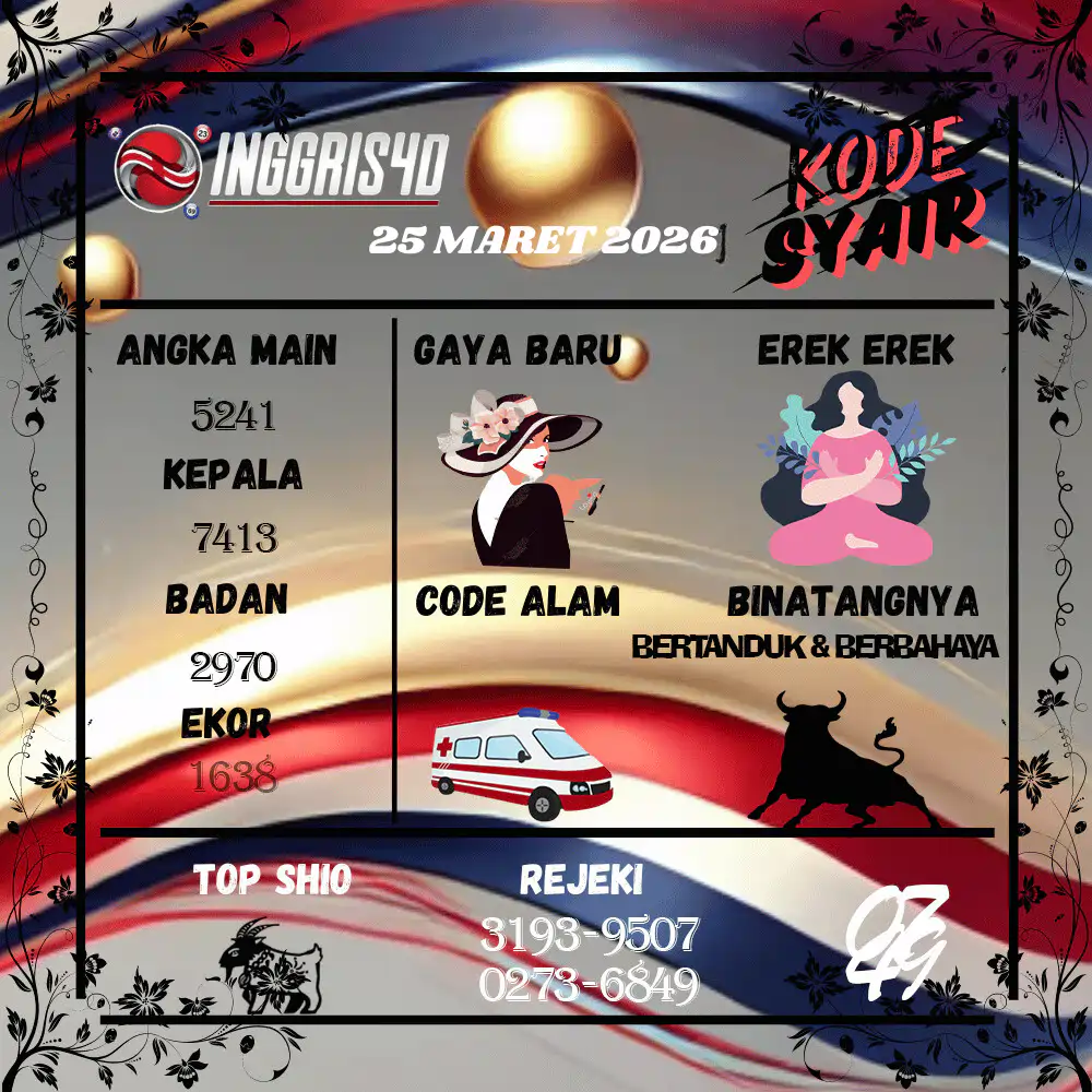 Kode Syair Inggris4D Pools Maret 2026