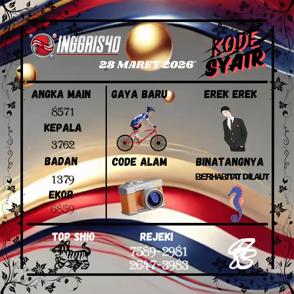 Kode Syair Inggris4D Pools Maret 2026