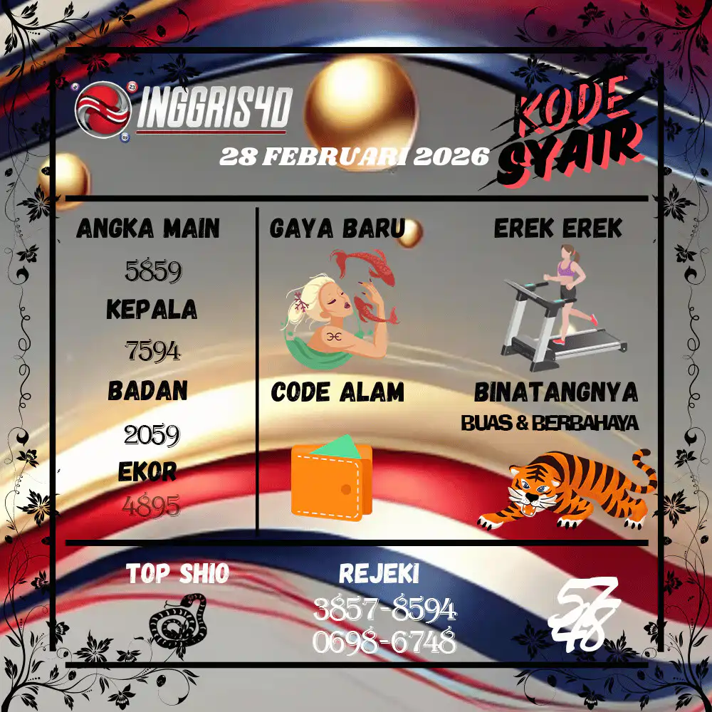 Kode Syair Inggris4D Pools Februari 2026