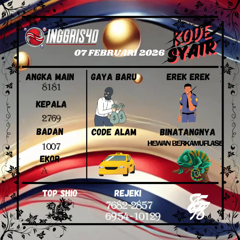 Kode Syair Inggris4D Pools Februari 2026