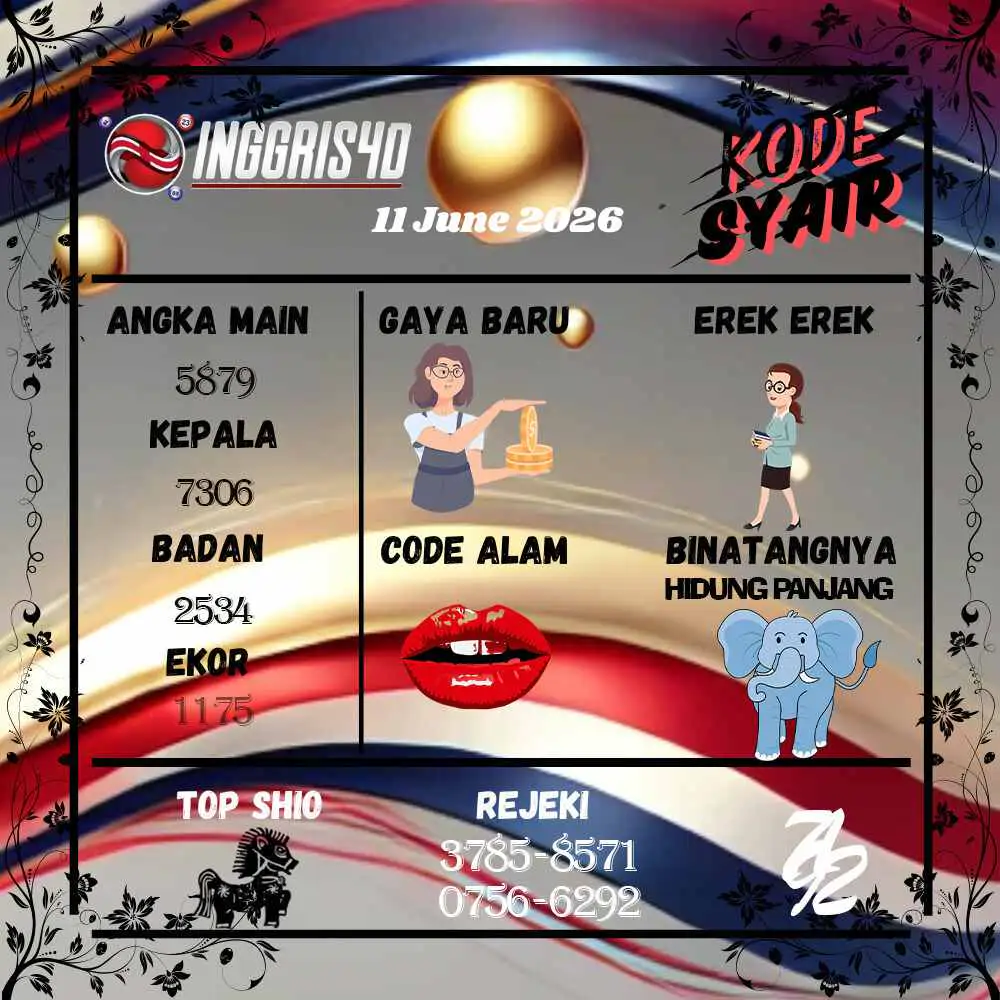 Kode Syair Inggris4D Pools Juni 2026
