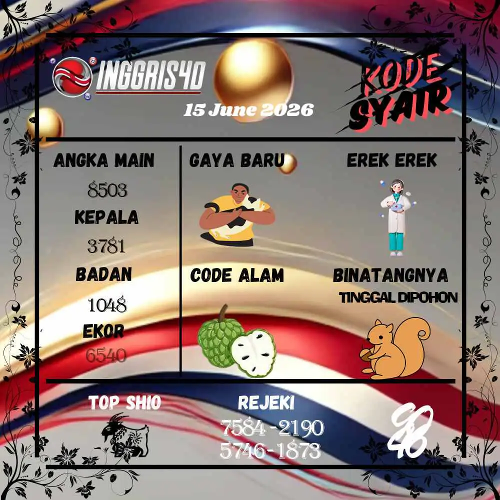 Kode Syair Inggris4D Pools Juni 2026